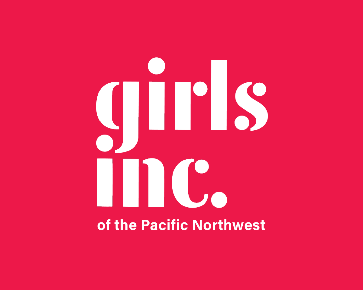 Girls Inc. of the Pacific Northwest logo with a red background.