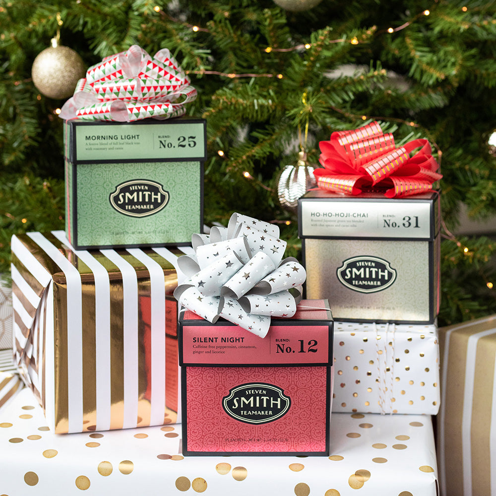 Holiday Carton Trio with Teapot