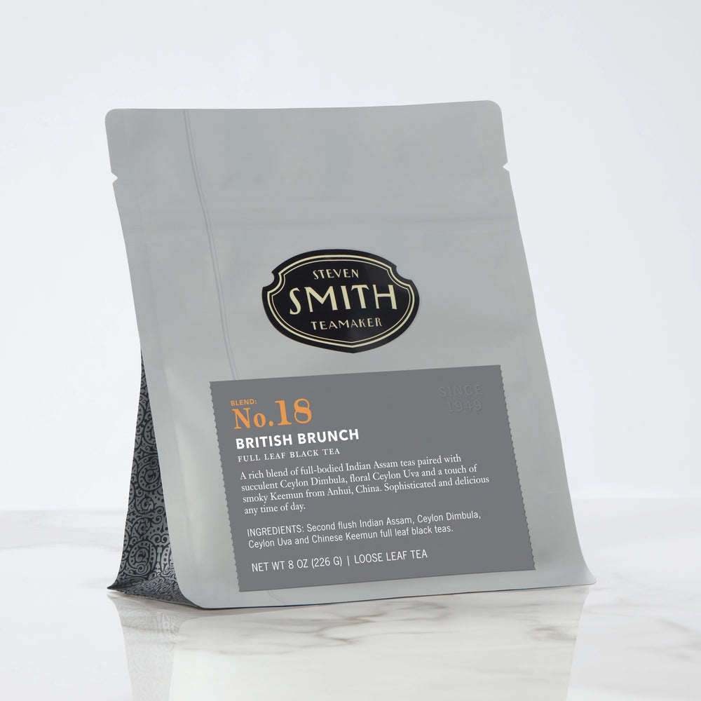 Grey bag with black British Brunch label and Smith logo.