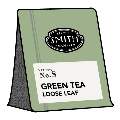 Loose leaf green tea packaging