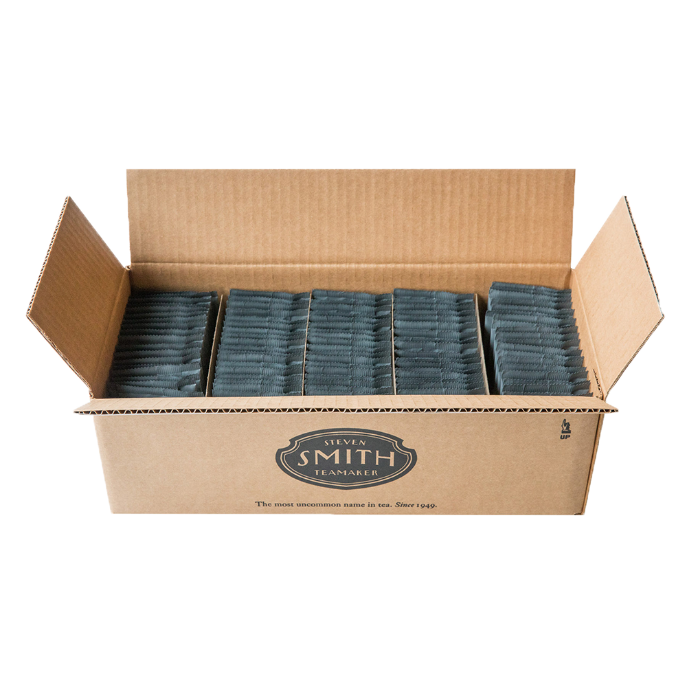 Cardboard box filled with 100 sachets of Black Lavender tea.